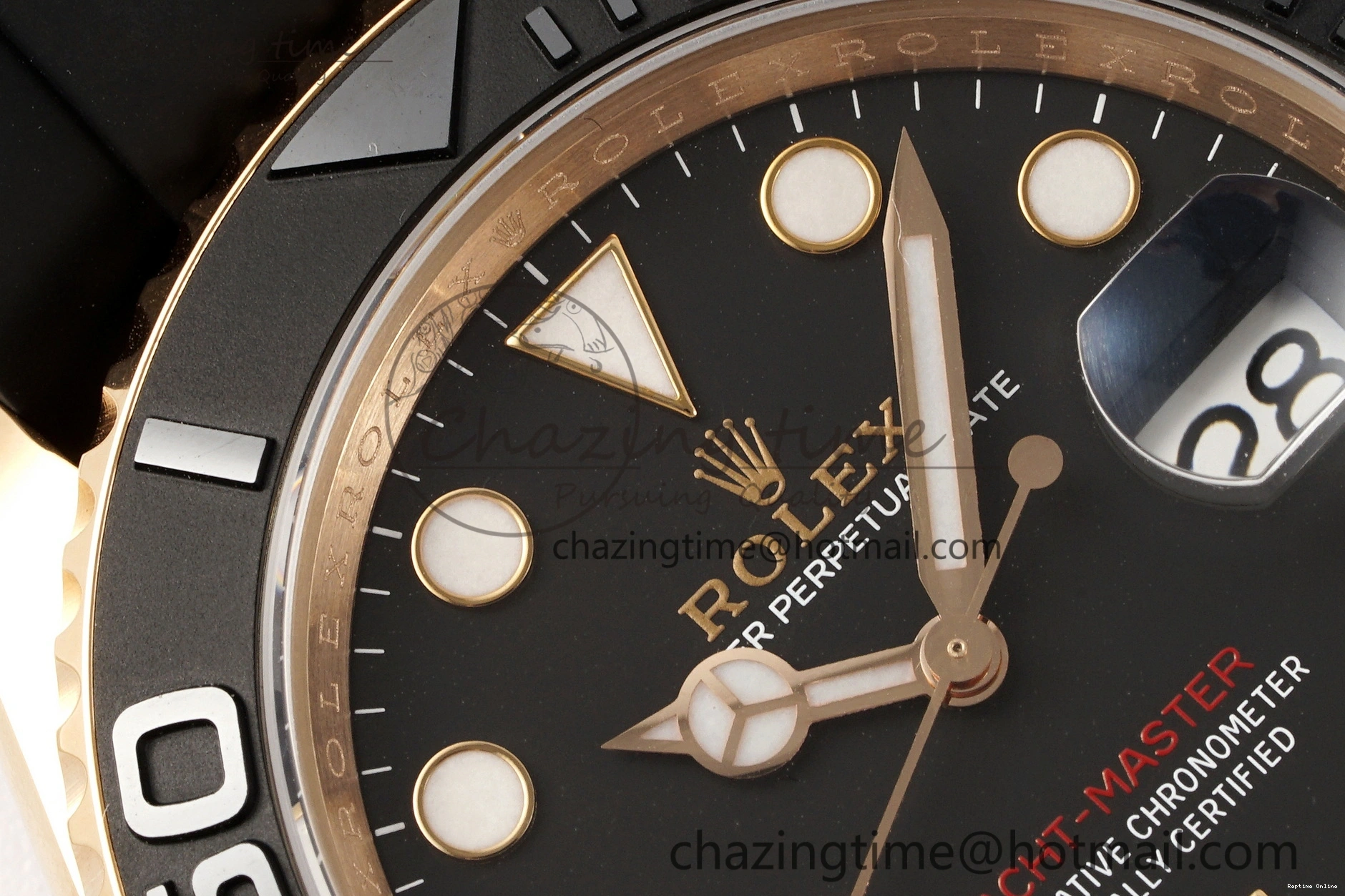 0124 Stretchable Yacht-Master 126655 C+F 1:1 Best Edition Black Ceramic Bezel on Oysterflex Rubber Strap VR 1955